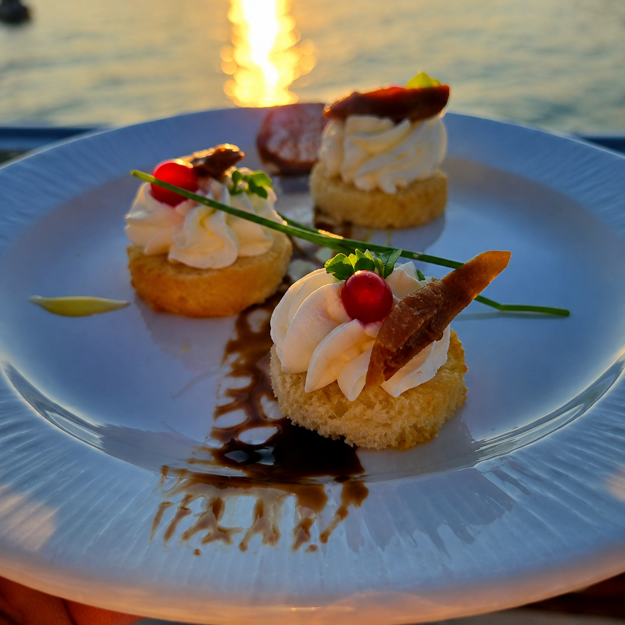 Dining aboard Lastavica Cruising